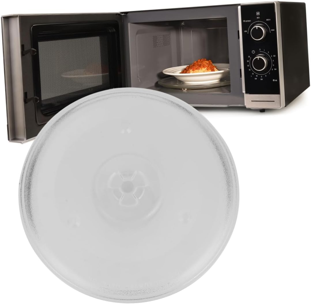 PRETYZOOM Microwave Glass Plate Turntable Replacement for Oven Easy to Clean Heatproof