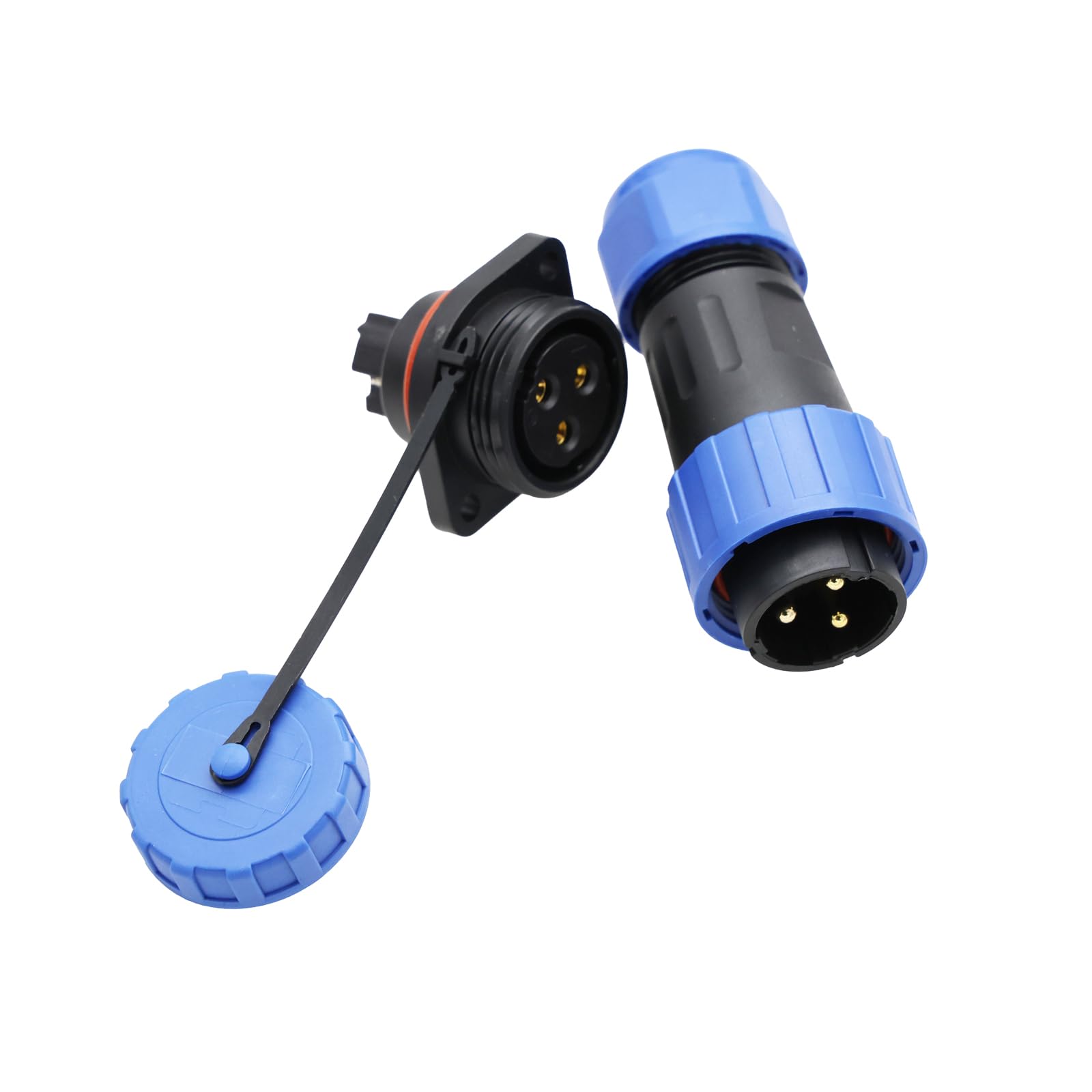 TY20 Screw Connection 2-7-Pin Back Nut/Flange/Docking/Square Cable Connector (3-Pin 25A, Flange Series), 3 polig 25A