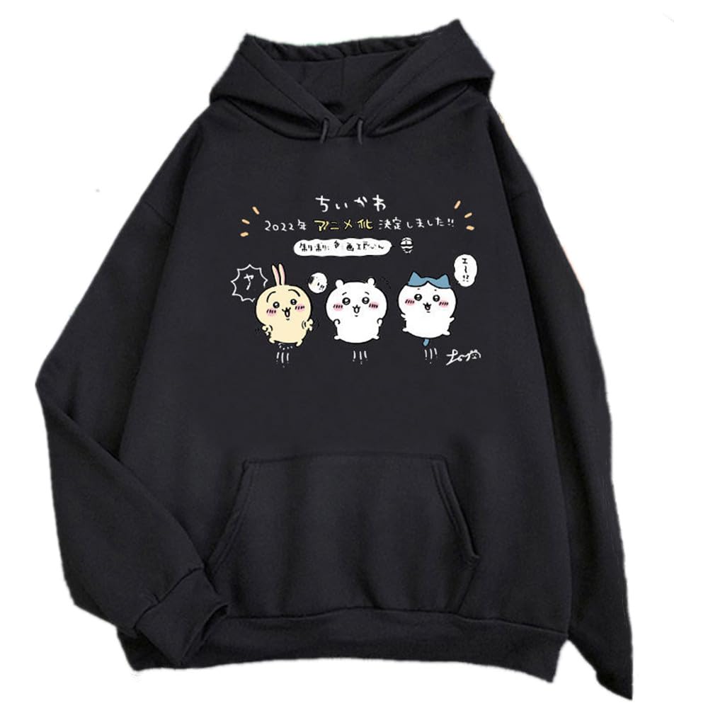 CUOREZAnime Couple Autumn and Winter Hooded Hoodie with Plush Men's and Women's Sweater