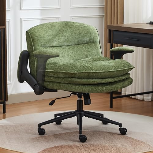 UMBFUN Criss Cross Chair with Flip-up Arms, Wide Criss...