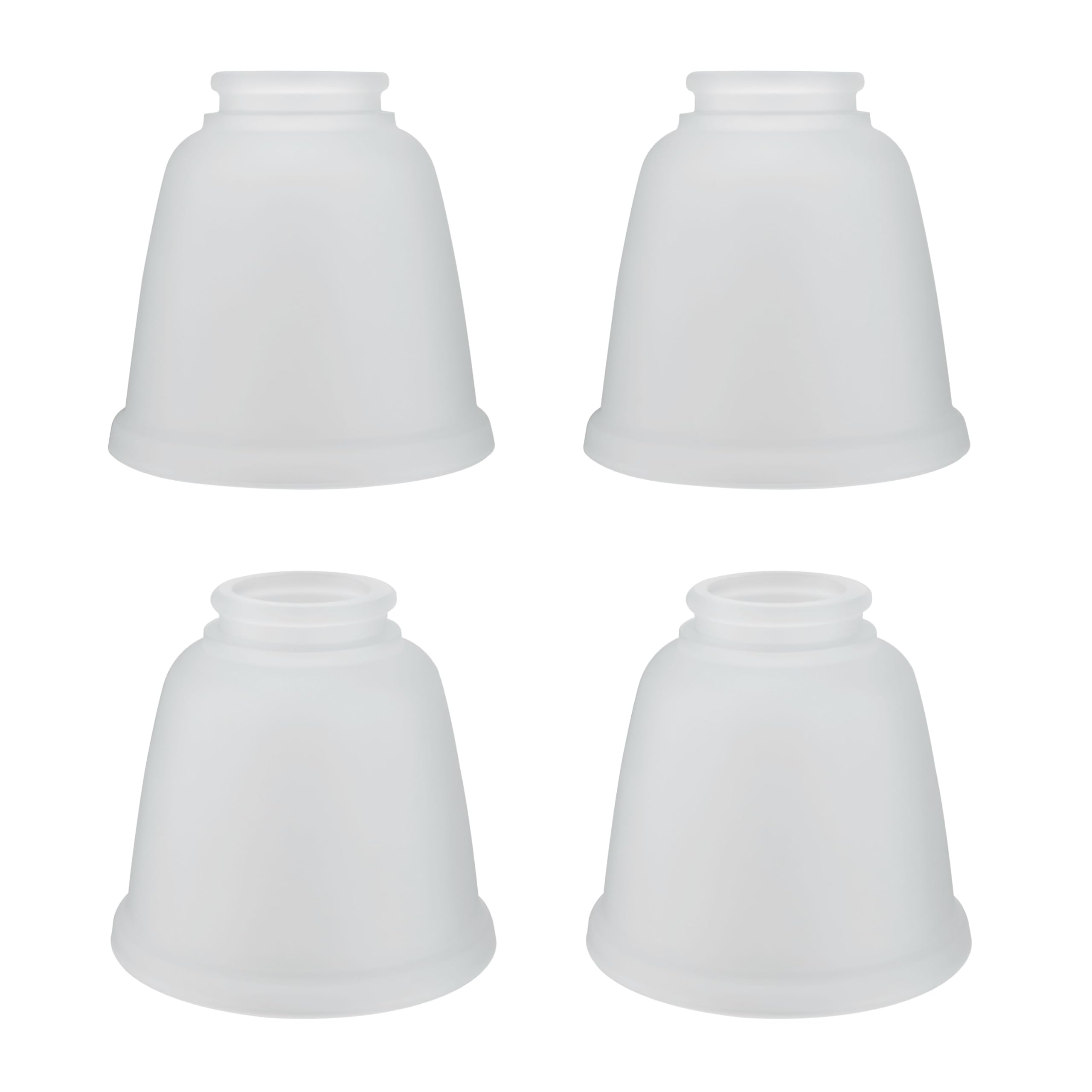 Aspen Creative 23168-4 Transitional Frosted Ceiling Fan Replacement Glass Shade.2-1/8"Fitter, 4-5/8"Diameter x 4-5/8"Height.4 Pack