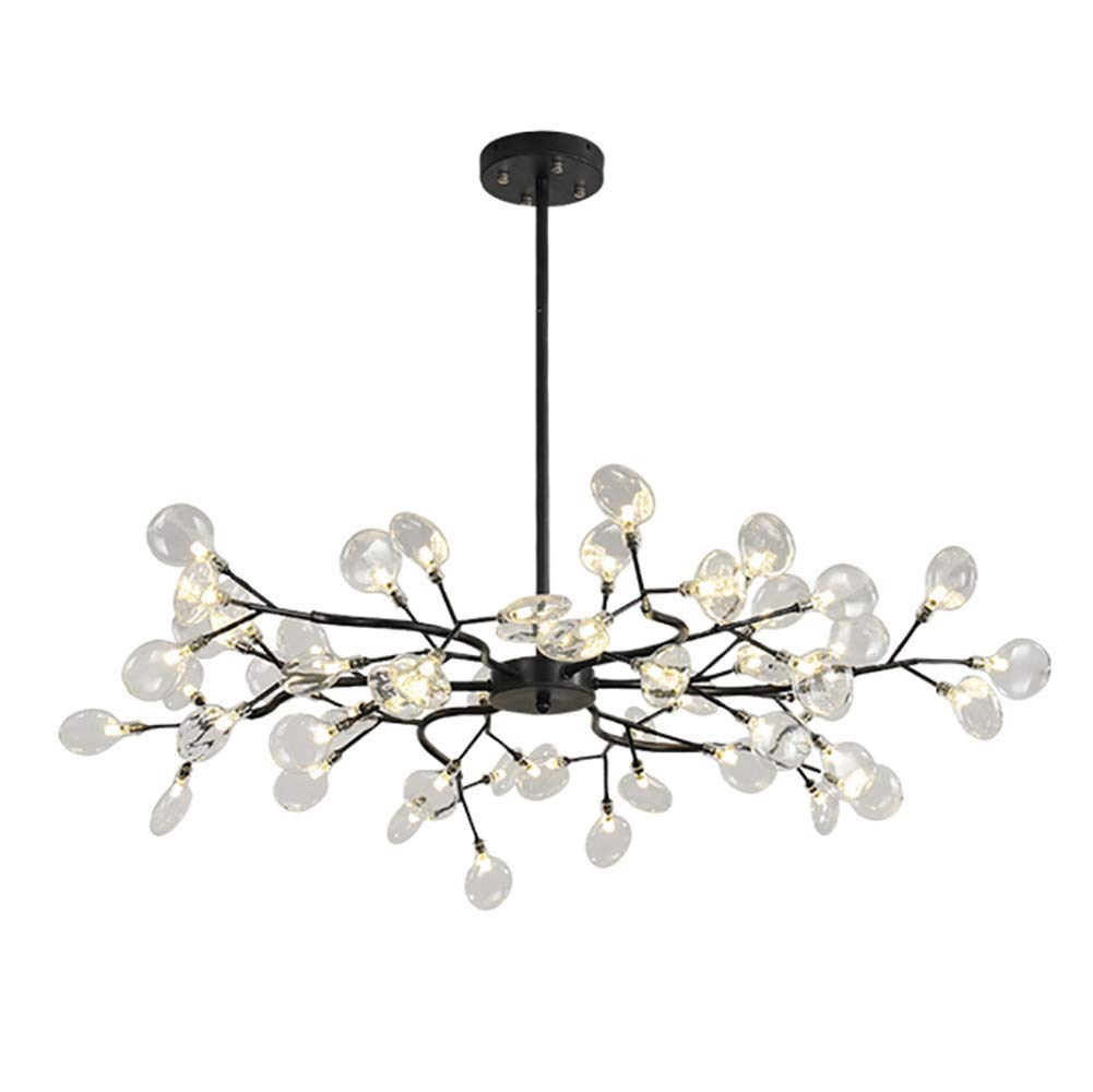 NZDY Led Sputnik Chandelier 45 Lights Modern Firework Led Light Sparkling Pendant Lighting Adjustable Ceiling Light for Living Room Bedroom Restaurant,Transparent,45 Lights