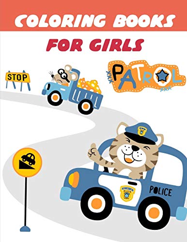 Coloring Books For Girls: coloring pages with funny images to Relief Stress for kids and adults (Animals Art Drawing)