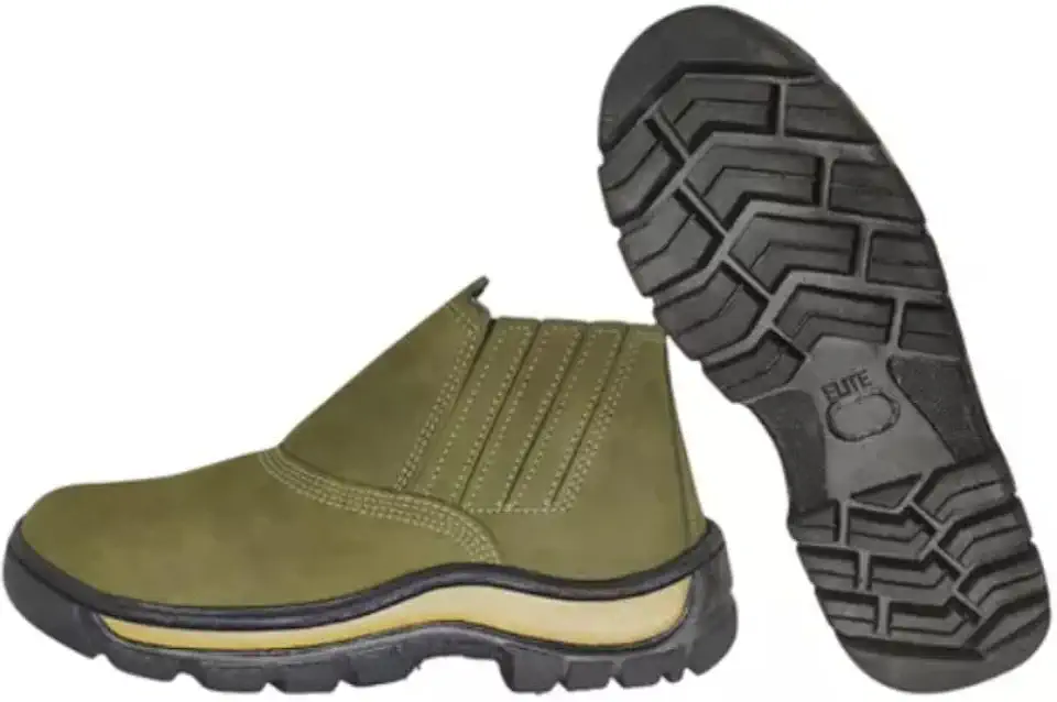 Bota Botina De Segurança Epi Couro Nobuck Marrom Café Preta e Verde Oliva 36 Ao 45