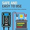 RING 8A Smart Battery Charger & Maintainer - Compatible with Large Vehicles: Connect Quickly with Clamps or Included O-Ring Terminals #2