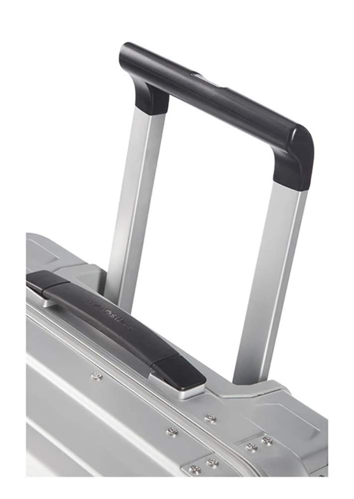 Samsonite Lite-Box Alu Trolley (4 ruote) 69cm - Valigia Rigida con Chiusura TSA Integrata - 71L - Argento Metallizzato
