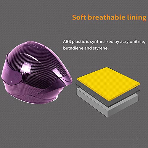 Triperson Full Face Motorcycle Helmet Dot Approved Motorbike Moped Street Bike Racing Crash Helmet, Men And Women (Carbon Fiber Black Lens, Medium) #TOP6