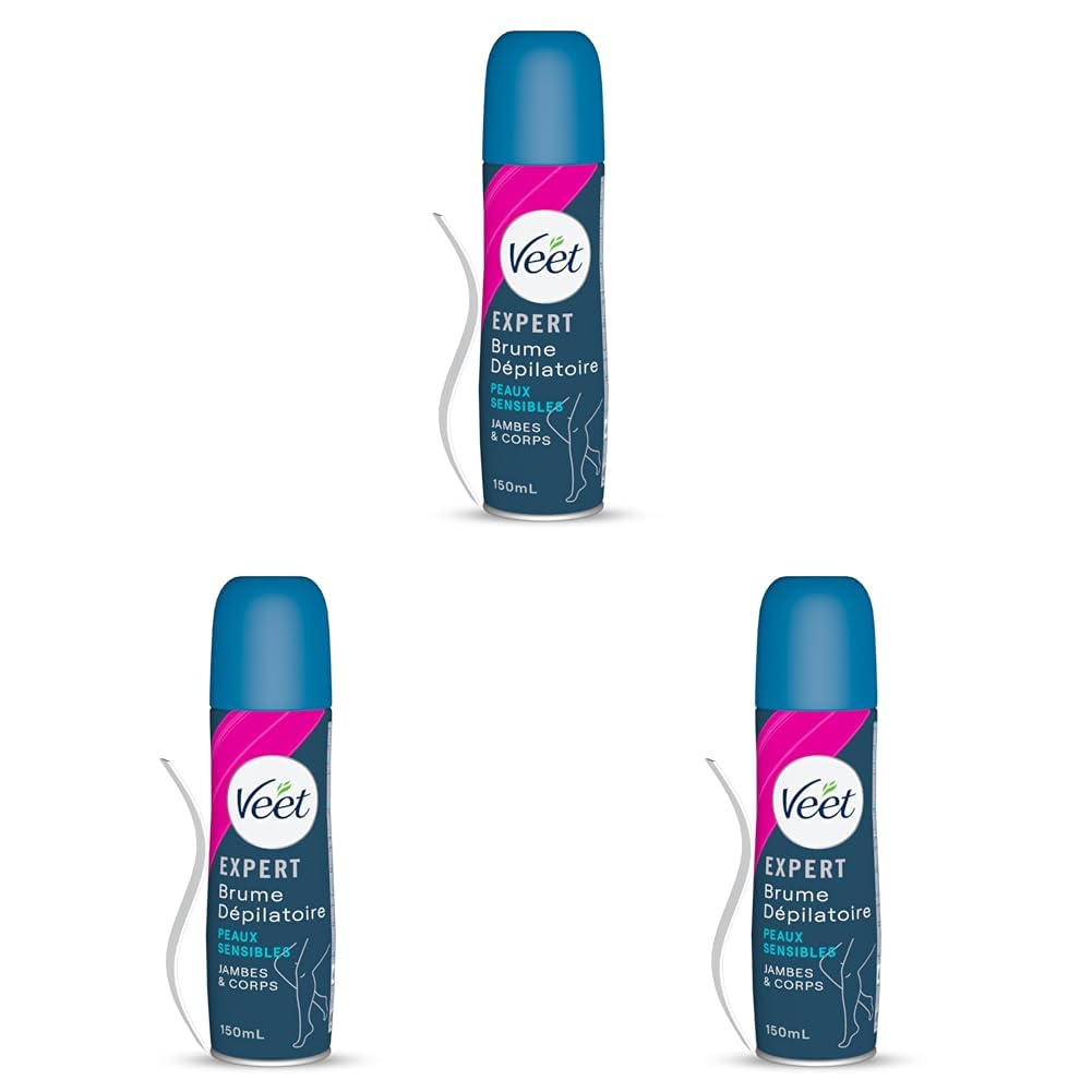 VEET spray depilatorio piel sensible bote 150ml (Paquete de 3)