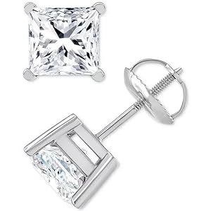 2 Carat Princess Cut Lab Diamond St...