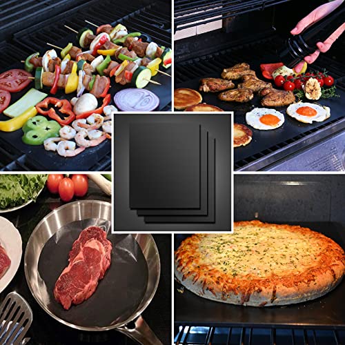 Foto von LADOKEE BBQ Grillmatte, Grillmatte für Gasgrill (10er Set) 40x33cm,Antihaft