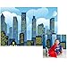 Super Hero Città Sfondo per Bambini Bambino Festa di Compleanno Fotografia Immagini Decorazione Della Parete Vinile Sfondo Photo Booth FD1524