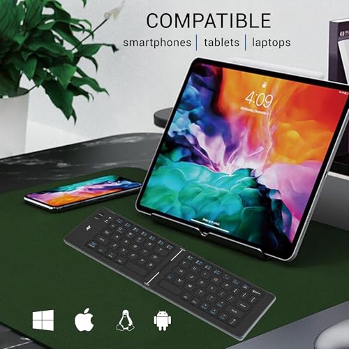 ANT WK150 Ergonomic Foldable Wireless Bluetooth Keyboard Split Travel Keyboard Wireless Rechargeable Portable Wireless Keyboard Compatible with iOS... - Image 3