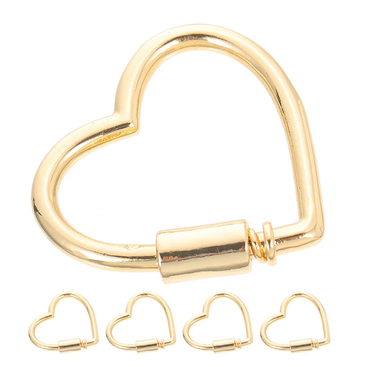 Operitacx 25pezzi Chiusure Per Collane e Bracciali Forma Di Cuore Connettori Fai Da Te Con Chiusura Sicura Accessori Per Creazioni Di Gioielli