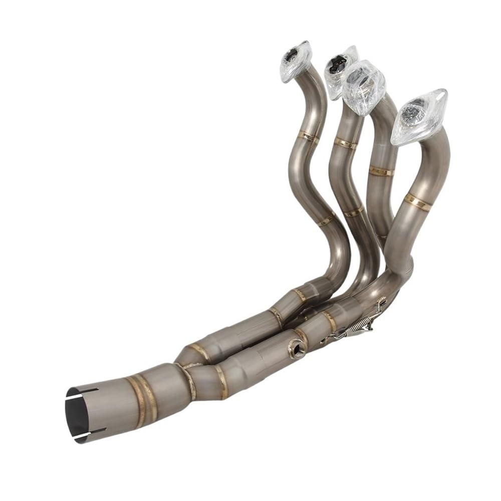 LADYG Motorcycle Exhaust Muffler Pipe Slip On Motorcycle Titanium Alloy Exhaust Front Mid Link Pipe Modify Muffler Escape Moto For KAWASAKI ZX-6R ZX6R 636 2009-2022
