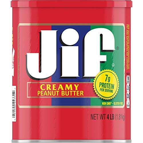 Jif Creamy Peanut Butter, 4 Pounds (Pack of 6), 7g (7% DV) of Protein per Serving, Smooth, Creamy Texture, No Stir Peanut Butter