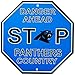 NFL Carolina Panthers Stop Sign, 12" x 12", Multicolor