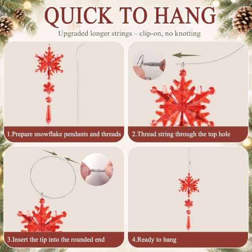 Image of Crystal Christmas Ornaments for Tree Decorations, Winter Wonderland Party
