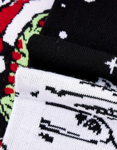 RAISEVERN LED Men Ugly Christmas Sweater Funny Light Up Xmas Party Long Sleeve Knitted Pullover - Image 6