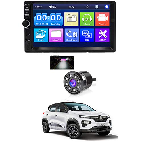 Image of 7Inch Double Din Screen and Camera For Kwid Universal For All Models