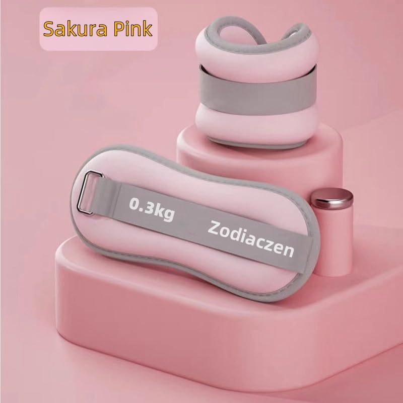 ZodiacZen Lot de 2 poids pour poignets et chevilles - Pour débutants et enfants - Pour les mouvements, la course, le jogging, la gymnastique - Rose – Image 3