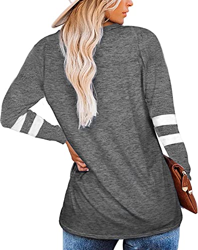 Grace's Secret Womens Tops Long Sleeve Shirts V Neck Casual Tunics Tops2