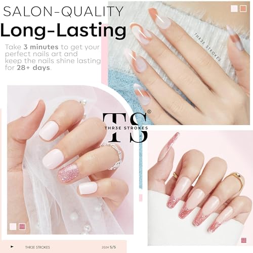 Image of THR3E STROKES Gel Nail Polish Set Gel Polish Orange Hot Pink Blue Yellow Green Purple Vibrant Spring Summer Gel Polish 7ML (UV /LED LIGHT REQUIRED) (FAIRY LOVE 89, 7.5ML)