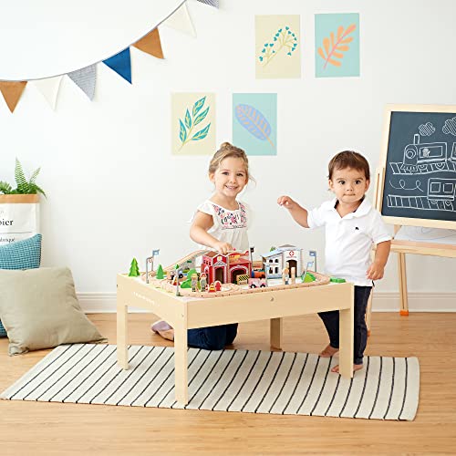 Image of Teamson Kids Preschool Play Lab Kids 85-pc. Train Table & Town Playset, Multi | Preschool, Play Lab, Activity Table