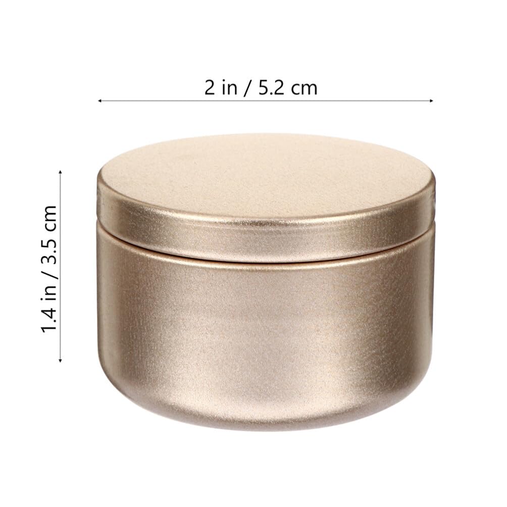VILLCASE 24 Pcs Candle Jar Decorative Labels Empty Storage Tins Candle Tin Can Black Candlestick Holders Round Tin Containers 2 Oz Tinplate Candy Jar Containers with Lids Tin Box Aluminum