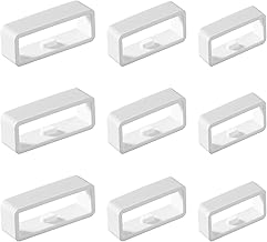 9 piezas de correa de reloj de silicona blanca para reloj, piezas de repuesto para reloj inteligente, 3 tamaños (0.709 in/0.787 in/0.866 in)