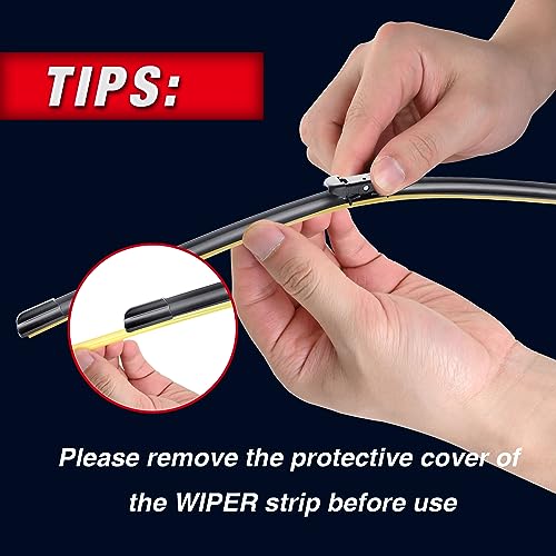 Image of 24 inch+18 inch Windshield Wiper Blades Replacment for BMW M4 428i 435i 440i 2020-2014 X1 2015-2013,320I 2013-2012 All-Season Windshield Wiper Blades(Set of 2) Pinch Tab