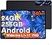 2026 Nouvelle Tablette Android Tablette 11 Pouces avec 256Go ROM(2To TF), 24 Go RAM, Octa-Core, 2.0Ghz, 5G WiFi 6, Widevine L1, 8000mAh, GMS, 5MP+13MP,Bluetooth 5.0, 1280 * 800, Tablette Tactile- Noir