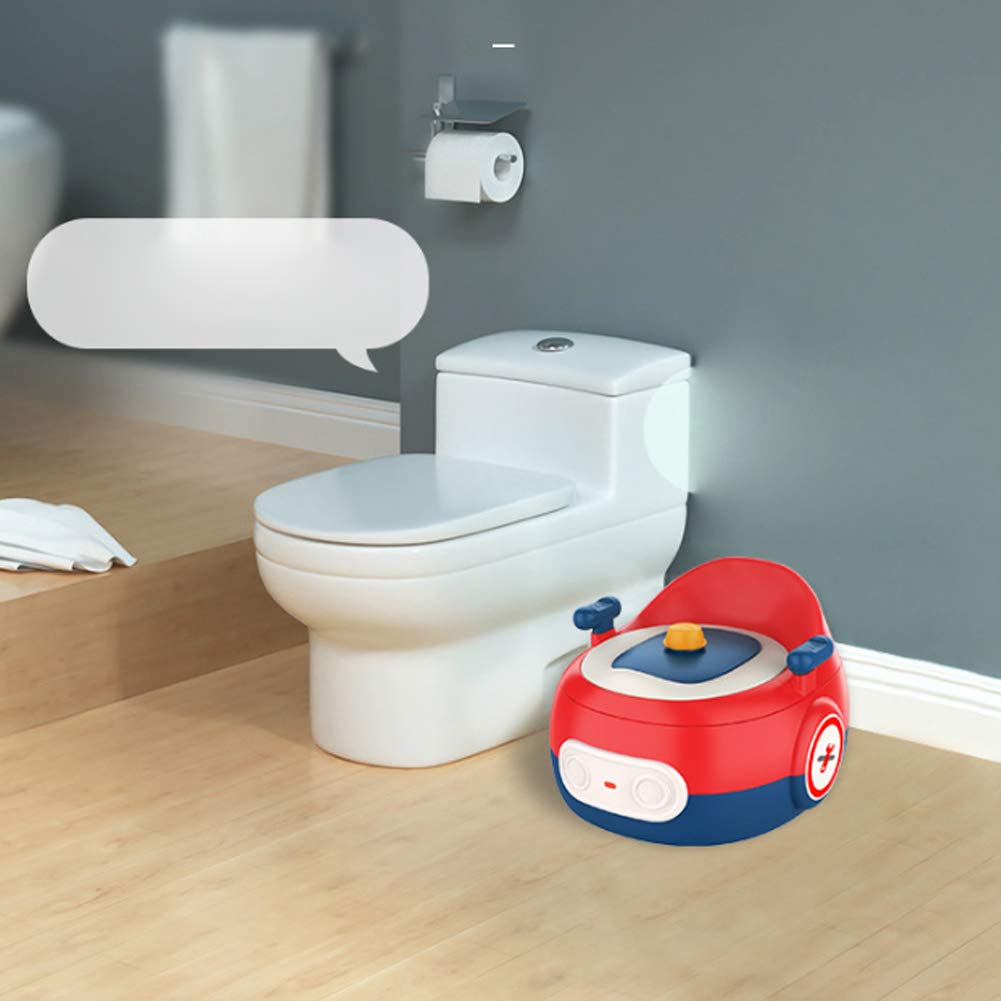 Baby Töpfchen Kinder Toilettensitz Kindersicheres Reisetöpfchen Abnehmbares Multifunktionsgerät Rutschfest Spritzschutz Mit Bezug und Armlehne für Jungen und Mädchen