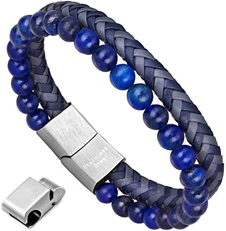 murtoo Natural Stone Bracelet for Men Essential Oil bead bracelet Adjustable Yoga Diffuser Bracelet for Men