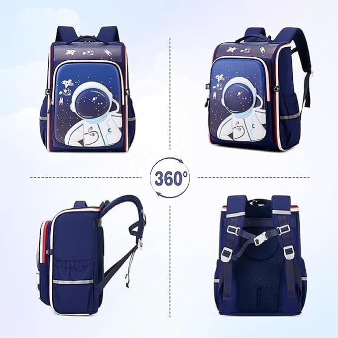 Image of School Bag -Unicorn Astronaut Bags for Unisex 2-12 Year Stylish Durable Water-Resistant 3D Backpack Shoulder School Bags for Unisex Birthday Gift for children,School Bag.