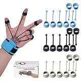 Finger Strengthener 3 Resestance Levels - Hand Grip Strength Trainer Stroke Recovery Physical Therapy Equipment -Hand Gripper, Hand Strengthener & Finger Strengthener