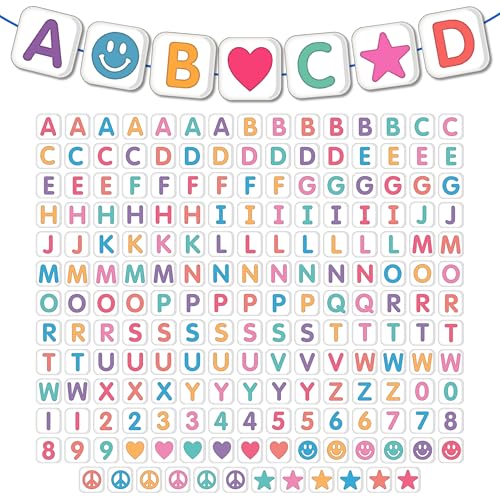 Image of Carson Dellosa Crafty and Cool 216-Piece Bulletin Board Decorations, 3.5 inch Colorful Letters, Numbers, and Symbols for Party, Back to School Decorations, and Classroom Decor