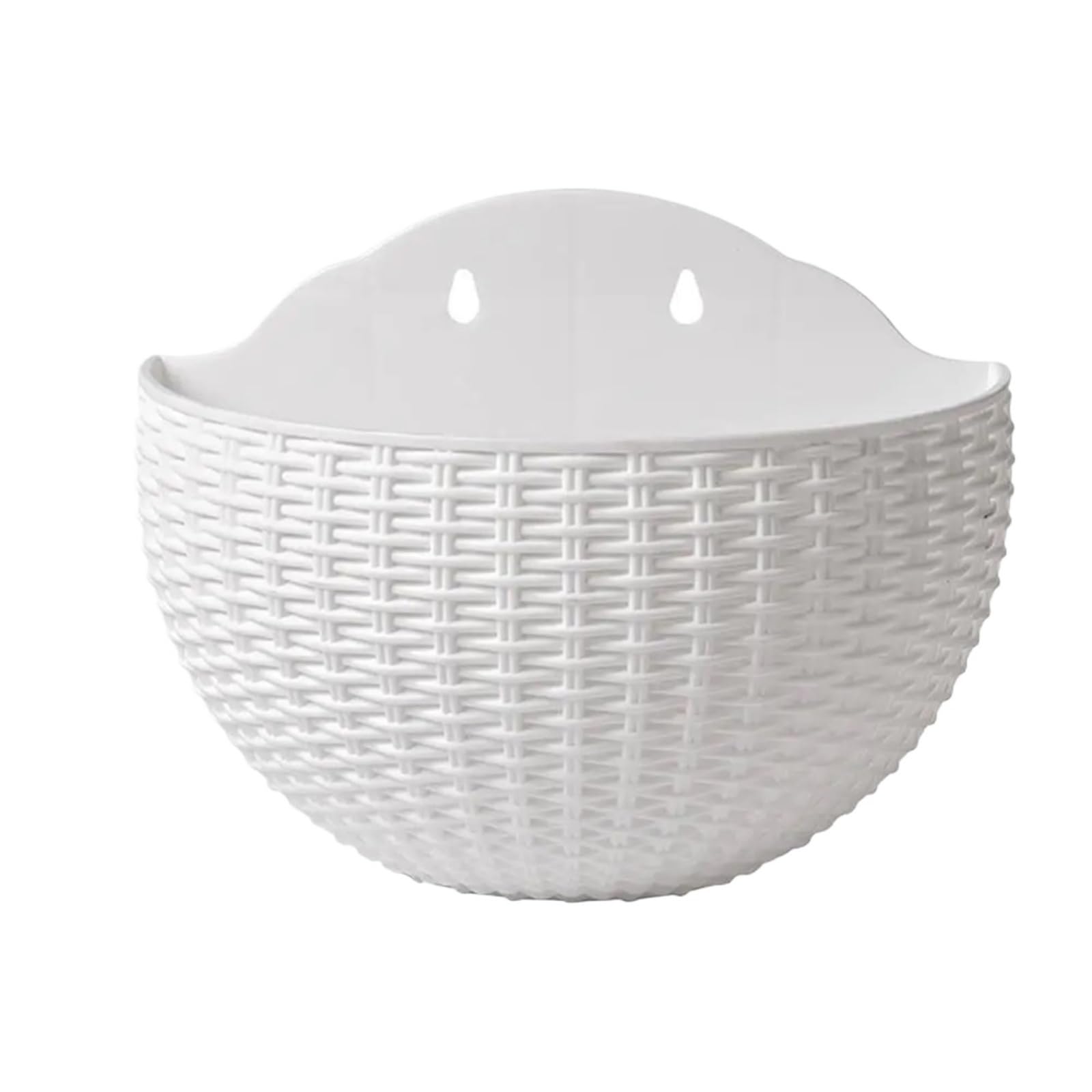 RTBVGHJIK Flower Pot Wall Planter Half Round Flowerpot Decorations Hanging Basket For Balcony Buckets for Outdoor Plants(White)