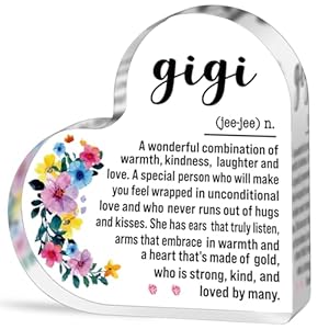 GiGi Gifts for Grandma Birthday Christmas Gifts for Grandma Grandmother NaNa MiMi Best Ever GiGi Definition Decorative Signs Plaques