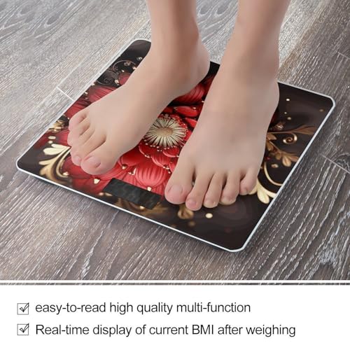 Báscula digital para baño con vidrio templado y pantalla LCD miniatura 5