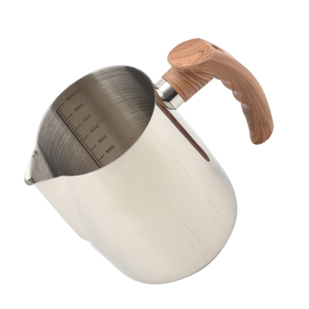 BESTYASH Contenant Fabrication de Bougies DIY en Inox Bec Verseur, Pot à Fondre la Cire Poignée Isolante, Adapté la Création de Bougies Artisanales