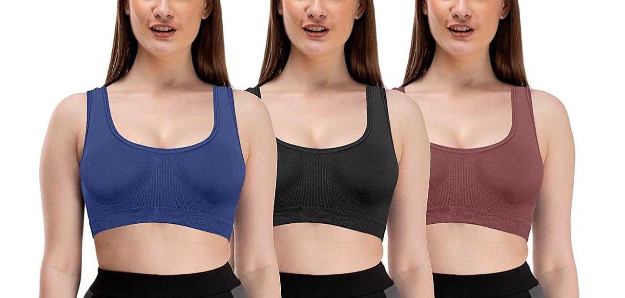 LADY CHOICE Air Bra Sports - Seamless for Women & Girls - Free Size - Everyday Wear - Non Padded & Non Wired