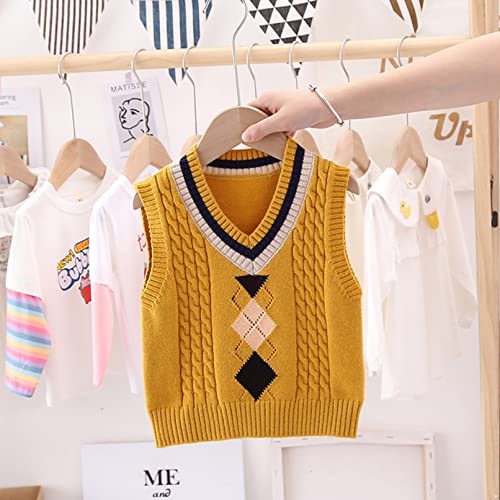 Jhaoyu Girls School Uniform Argyle Plaid Sweater Vest V Neck Sleeveless Pullover Waistcoat Crop Top2