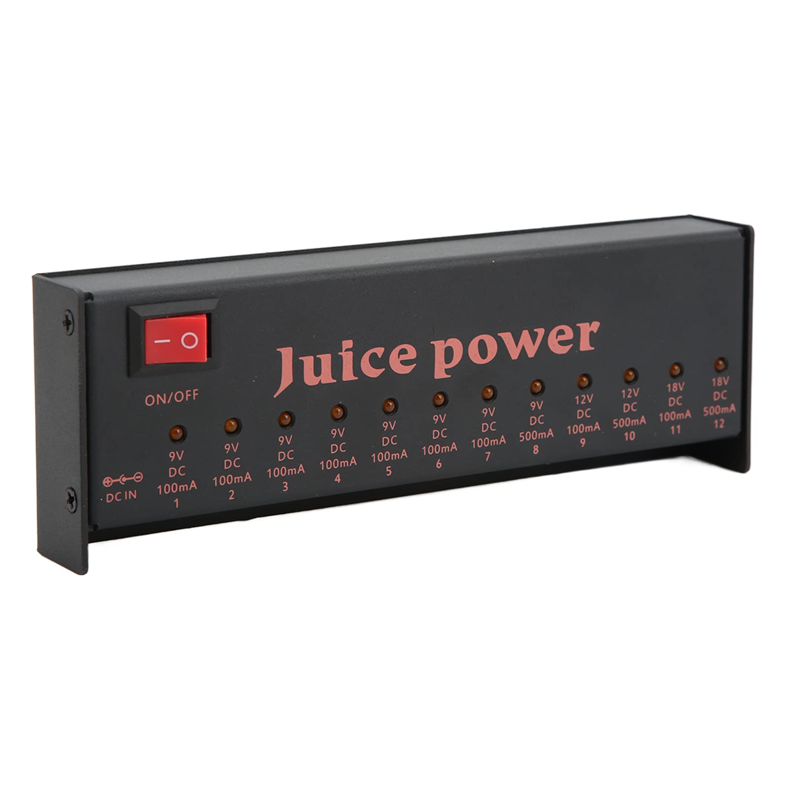 RiToEasysports Alimentatore per Pedali per Chitarra, 12 Alimentatori di Uscita CC Isolati per Effetti 9 V, 12 V, 18 100 MA 500 MA 100‑240 (Spina UE da 100 a 240)