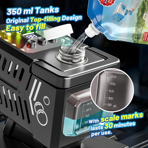 SHCKE Bubble Machine Remote Control,1800mAh Rechargeable Battery 100 Mins/USB-C Charging,Auto Rotation & 11 RGB Lights,Top-Fill Portable Bubble Maker for Outdoor Birthday Party Pool Wedding Camping — view 3