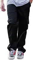 Calça Cargo Masculino Skate Boca Larga Elastico e Cordão Cintura