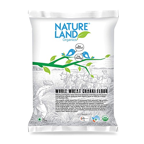 Image of Natureland Organics Barley Dalia 500 Gm (Pack of 4) Total 2Kg - Organic Dalia & Whole Wheat Flour Bag, 5 kg
