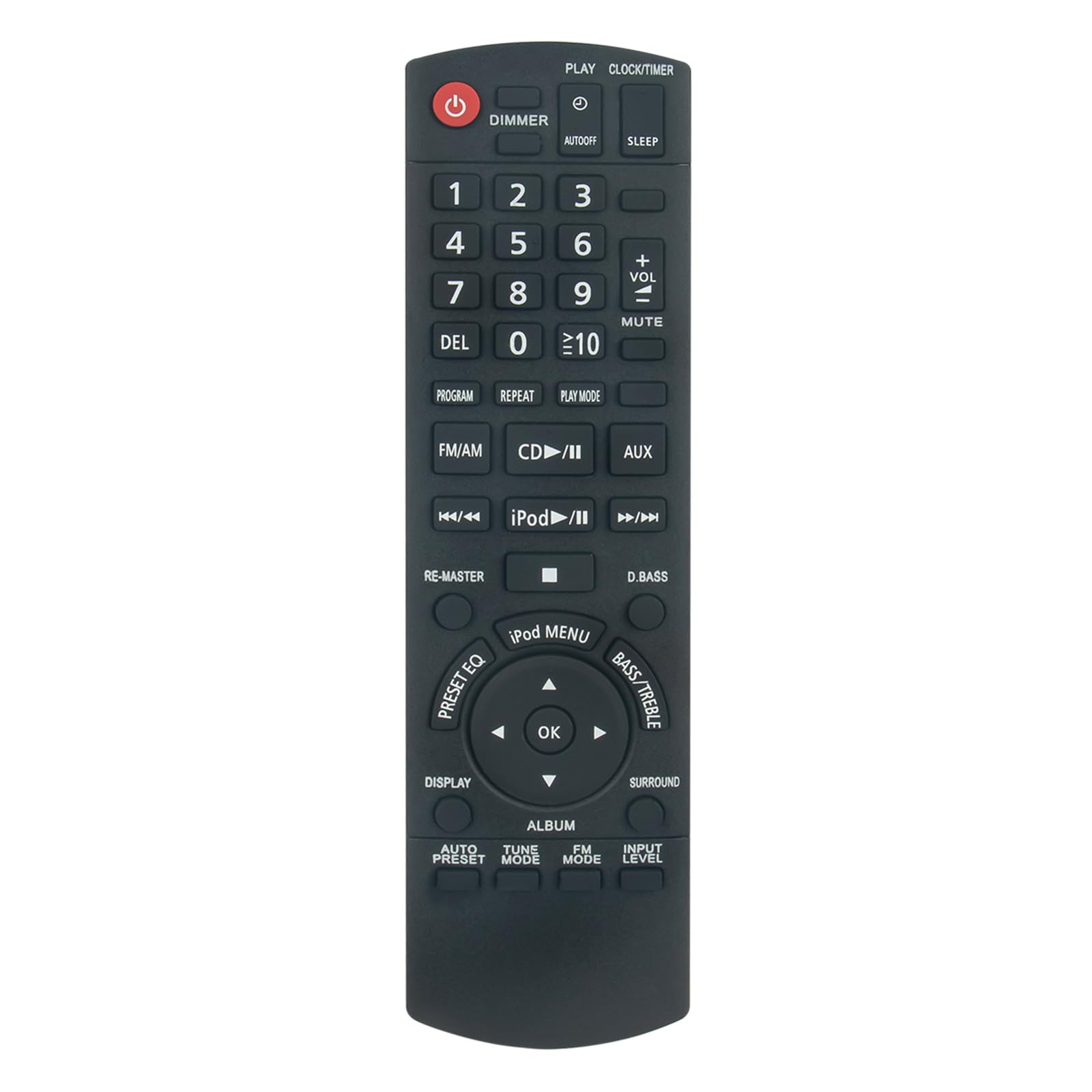 ALLIMITY N2QAYB000394 Replacement Remote Control Compatible with Panasonic HiFi Home Audio System FM AM Radio Player SC-HC3 SC-HC3EB-S SCHC3 SA-HC3 SAHC3