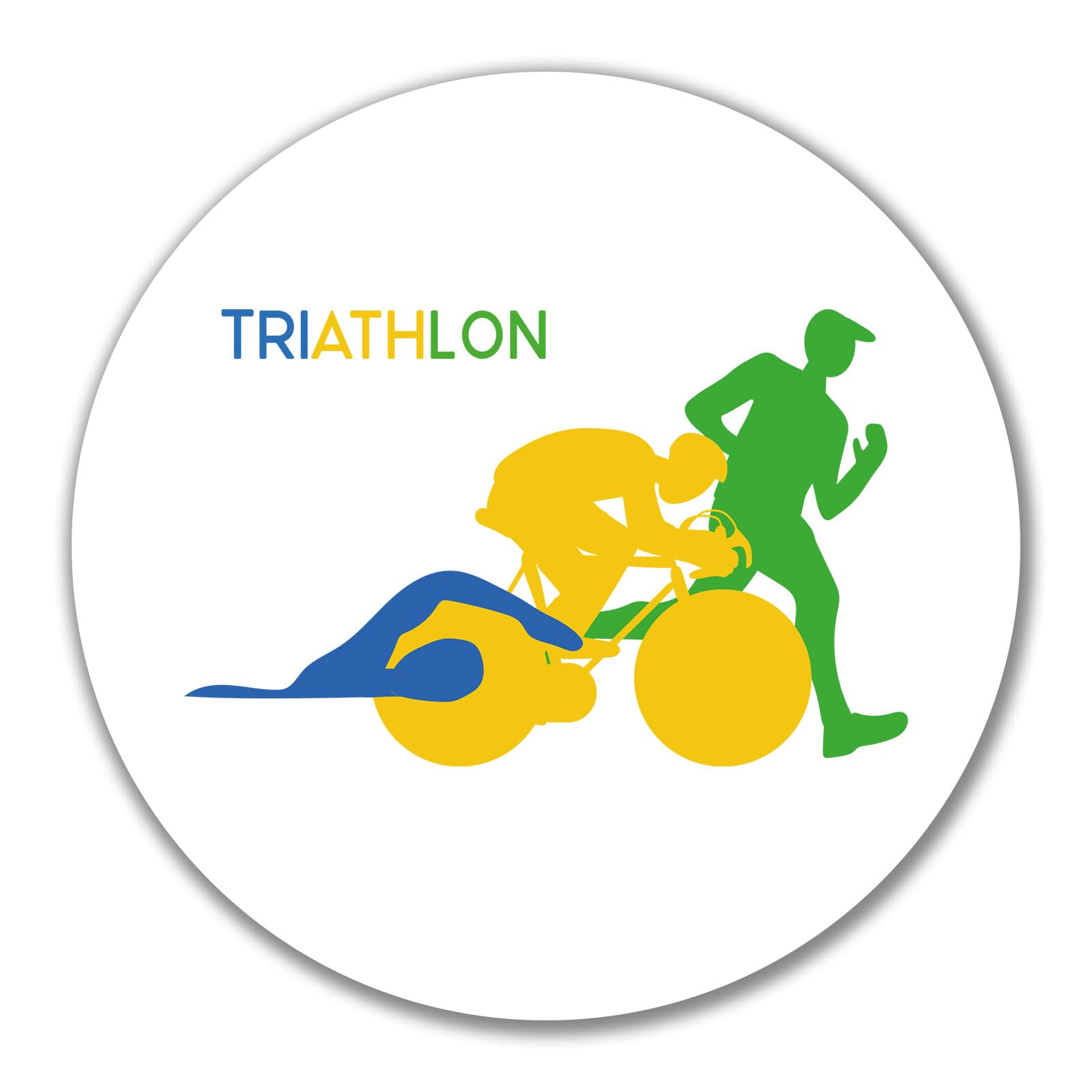 Huuraa Sticker Triathlon Gift Sticker 10cm Triathlon Gift idea