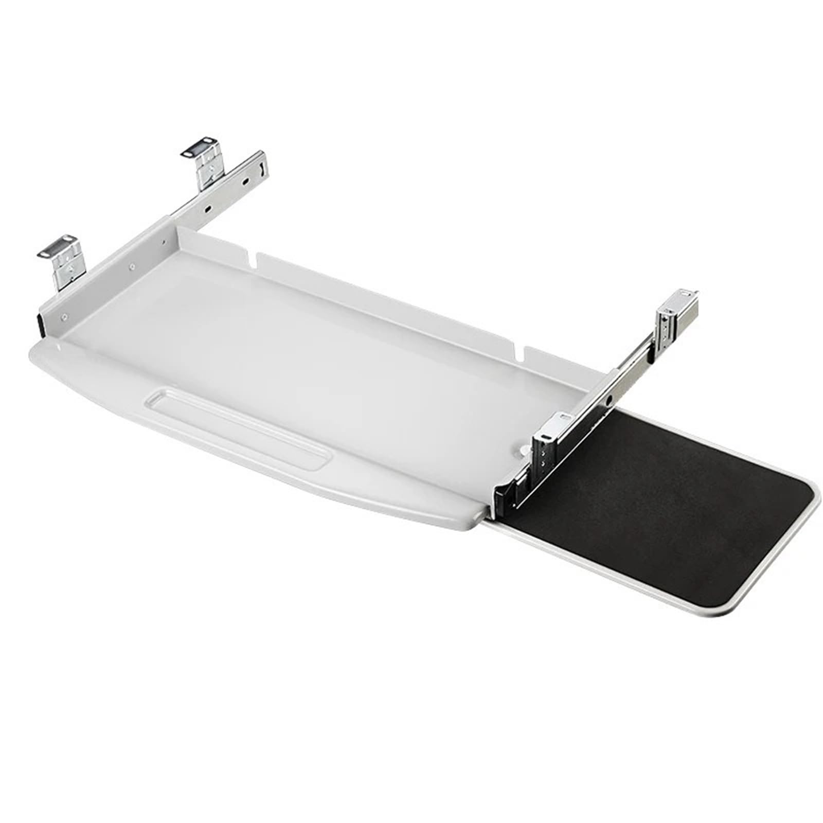 Sqqcreato Grey Tray Set 120 Under Desk Keyboard Tray Sturdy Metal Keyboard Tray, Under Desk Mount, Adjustable Computer Shelf, Heavy Duty Slide Out Platform(Grey Tray Set 120)