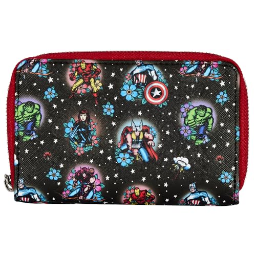 Loungefly Marvel Avengers Tattoo Zip Around Wallet
